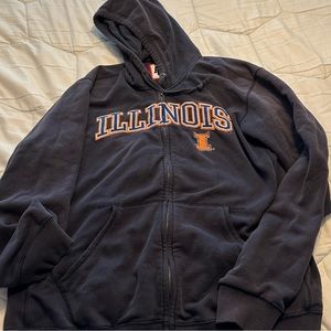 Illinois hooded sweatshirt jacket